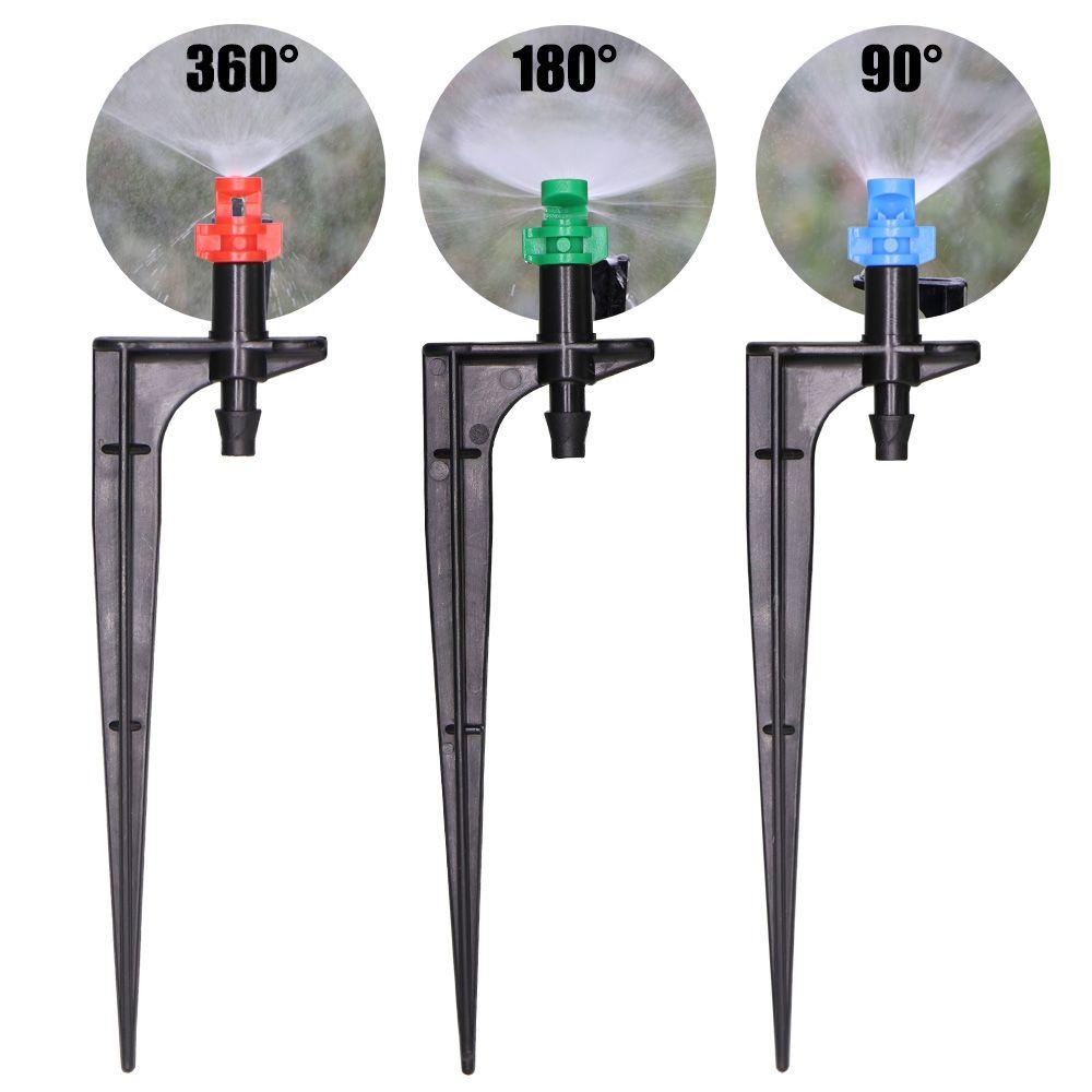 Solighter 20PCS Misting Nozzle Cool Down Dengan Plunger 90.180.360derajat Irigasi Taman