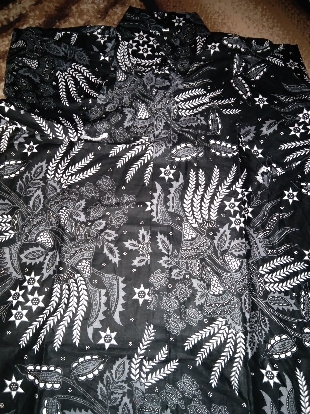 Risna Batik Hrb026 Kenongo Hem Kemeja Batik Pria Lengan Pendek Katun