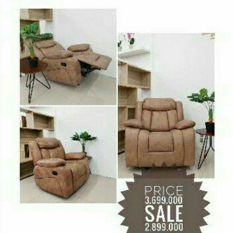 NORTON SOFA RECLINER ROCKING / KURSI SOFA GOYANG INFORMA MURAH