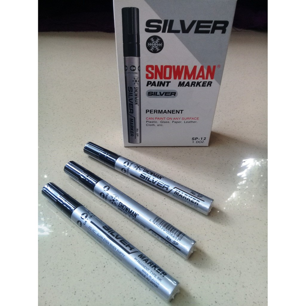 

Spidol Snowman Permanent Paint Marker Silver - Snowman SP-12