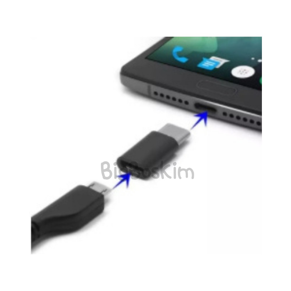 USB Converter Micro to Type C Converter Adapter Micro to Type C Colokan sambungan charger Android
