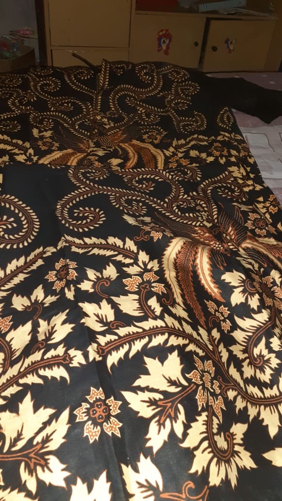 Sarimbit Rok Klok Panjang Rampel Sogan Batik Santosa Kelir Unggul Jaya Baju Couple