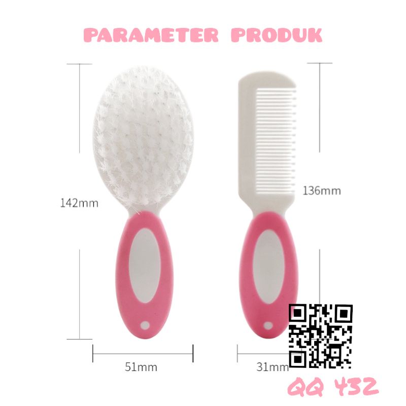 [New Item] Set sikat dan sisir rambut bayi baby care kit 2in1 perlengkapan mandi bayi