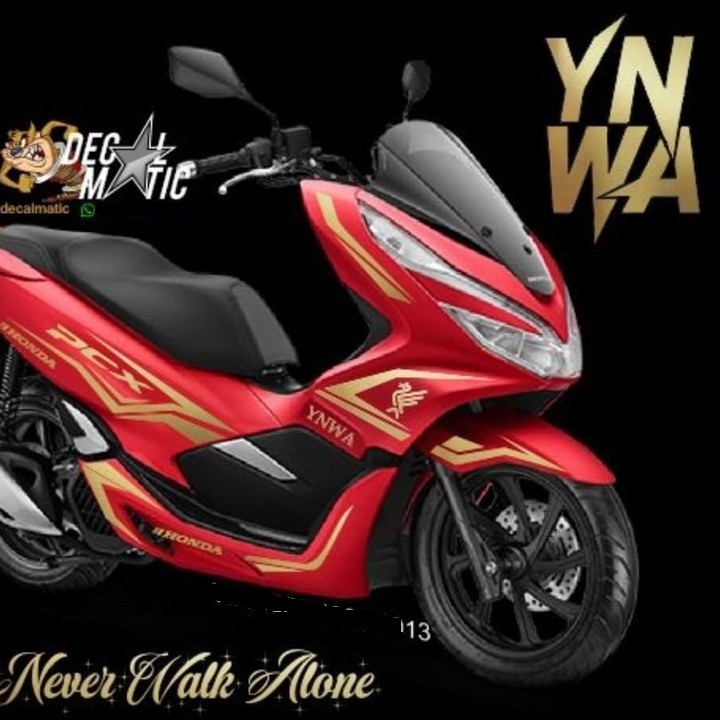 Striping sTIKER Cutting motor hONDA PCX 150 -  YNWA Liverpool - 01
