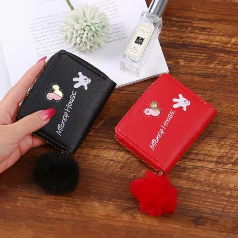 Arifirn D30 - Dompet Lipat Wanita Murah Free PomPom