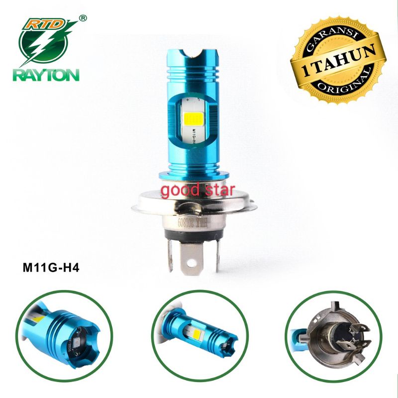 Lampu Depan Led H4 Rtd Rayton M11G Universal Vixion,Cbr150r,Cb150r,Byson,Klx,Scoopy Dll