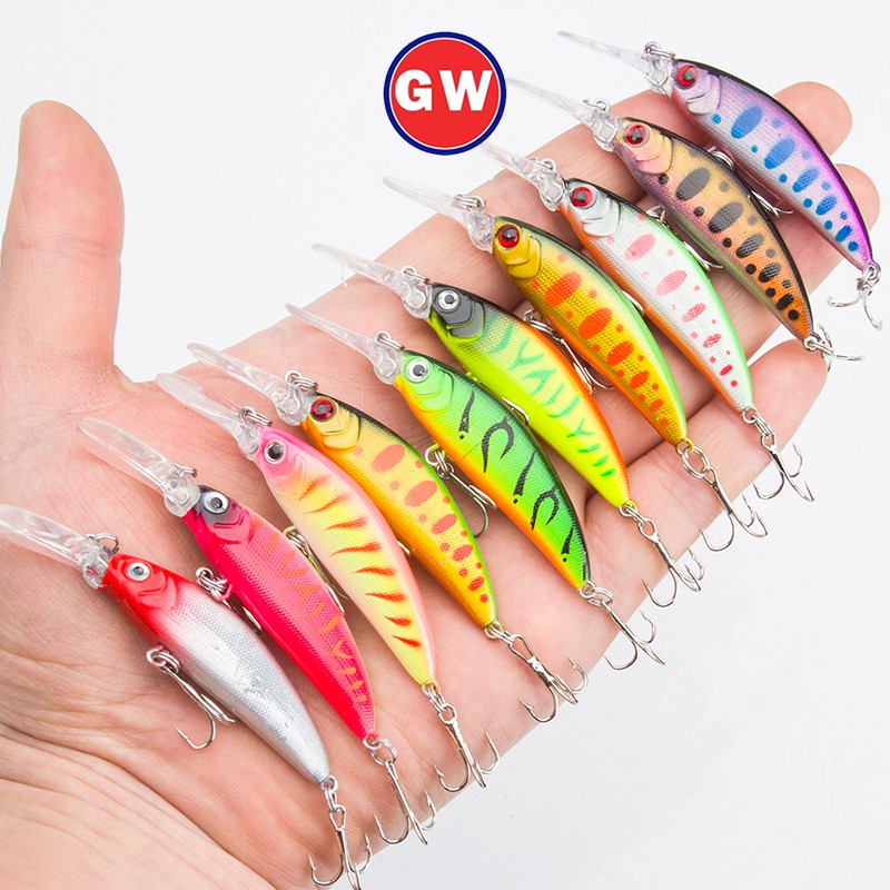 relix nusantara 1PCS 6g/7cm Umpan Pancing Umpan Mancing Alat Pancing Murah Umpan Ikan Mini Minnow Lure Plastic Bait Kail Pancing Alat Pancing Top Water Lure Umpan Mancing Umpan Pancing Buatan