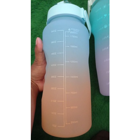 botol 2 liter motivasi pelangi gradasi