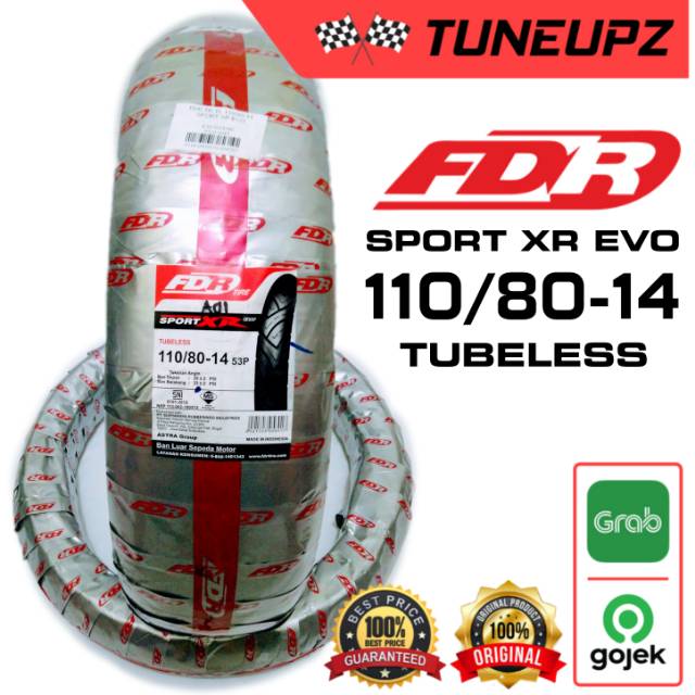 FDR SPORT XR EVO 110/80-14 TUBELESS BAN LUAR MOTOR MATIC HONDA VARIO BEAT SCOOPY GENIO ADV SPACY MIO