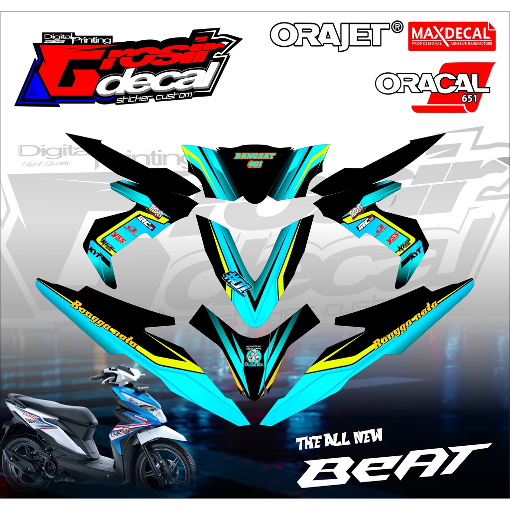 DECAL HONDA BEAT 2016 - 2019 DEKAL HONDA BEAT 2016 - 2019 FULLBODY