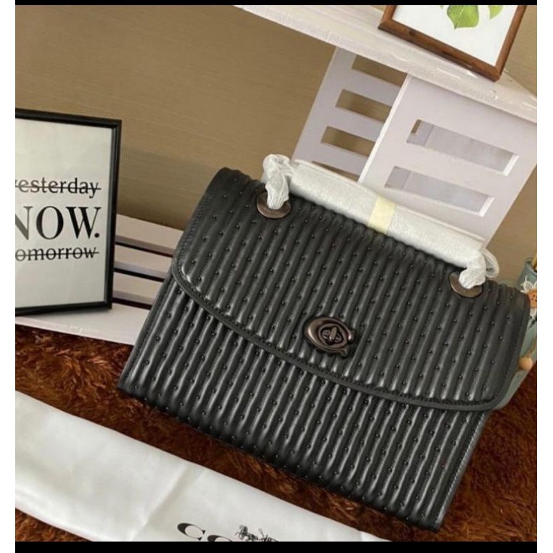 tas coach parker 27 rivets black asli