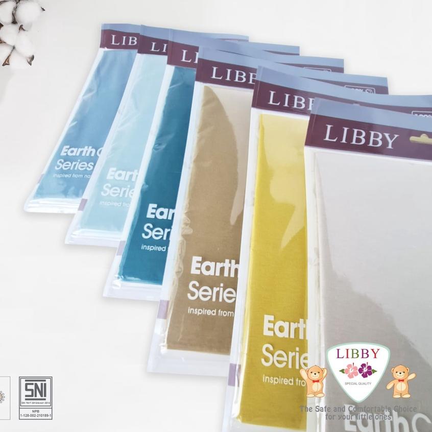 ✾ [ LIBBY TERBARU ] LIBBY BEDONG SWADDLE EARTH COLOR SERIES - Bedong Bayi Polos Kain/Katun ❈