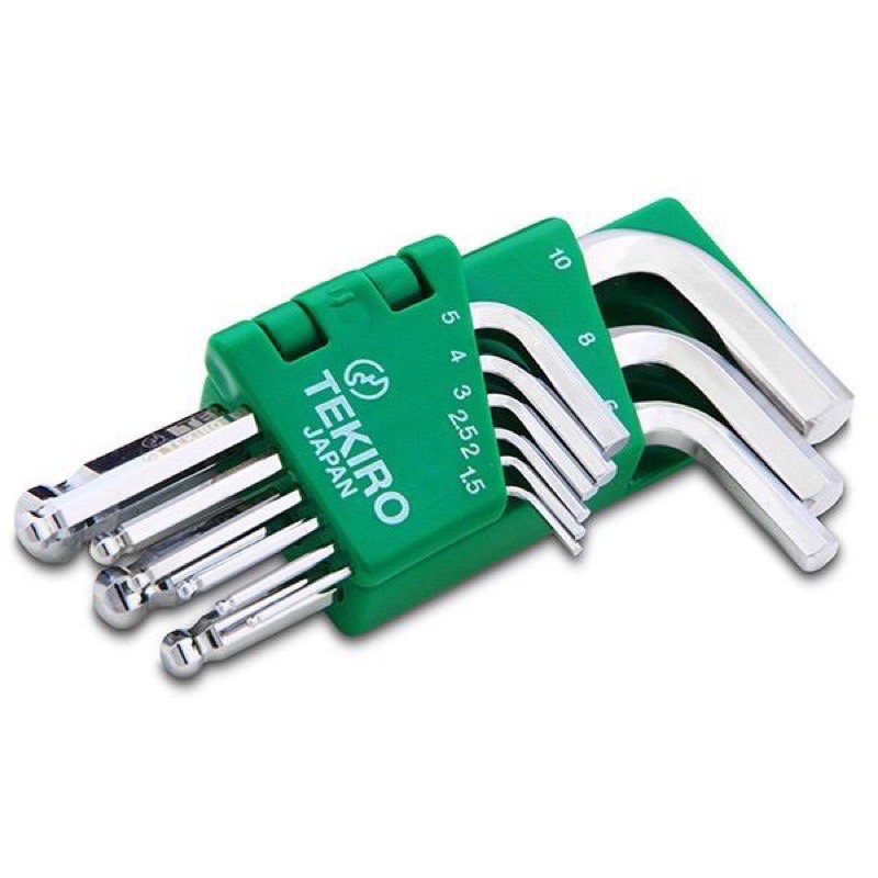 TEKIRO KUNCI L SET BALLPOINT 9PCS PENDEK HK-BP1203