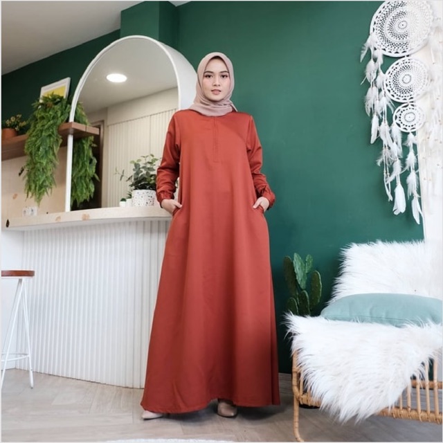 Cairo Abaya Teracotta (Rathanassa.Id)