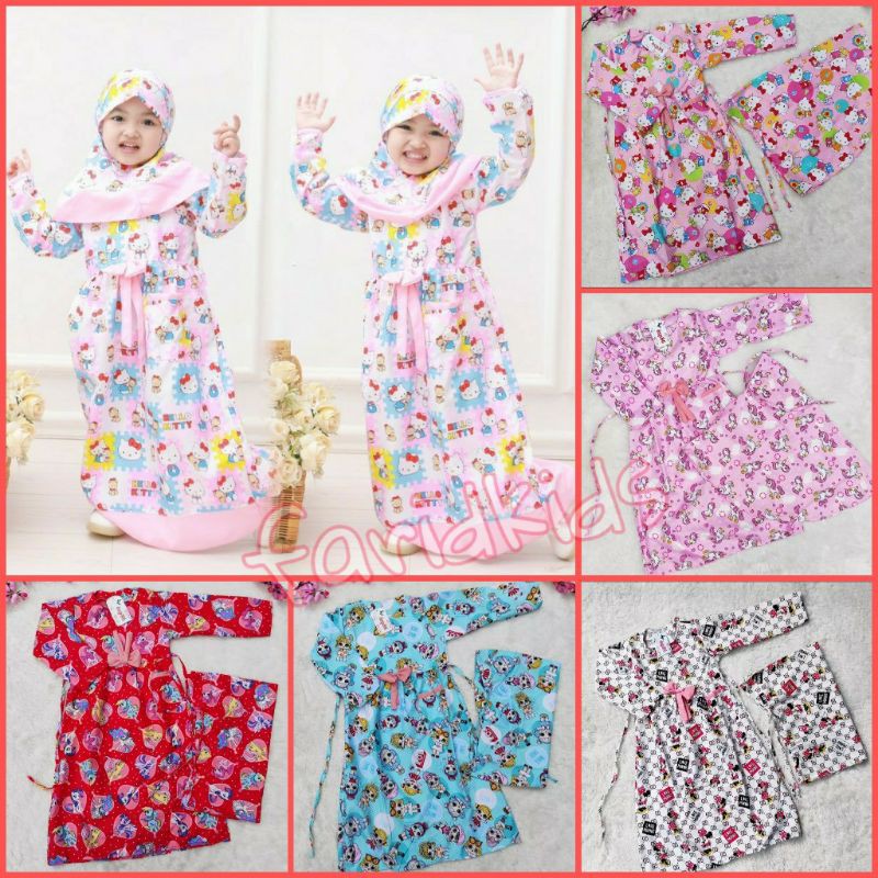 (COD)GAMIS+HIJAB ANAK/GAMIS ANAK KARAKTER/GAMIS ANAK MOTIF/GAMIS ANAK MURAH 2-6 thn