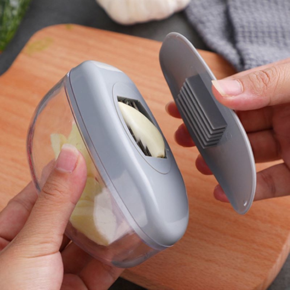 Manual pressing type garlic cutter garlic masher multifunctional garlic slicer garlic container OW