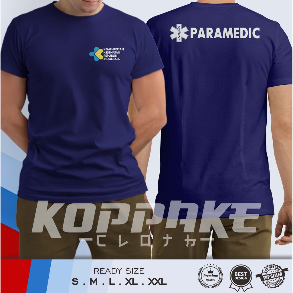 Kaos Paramedic Perawat Kemenkes Kementrian Kesehatan Indonesia Baju Perusahaan