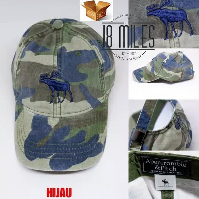 Terbatas Topi Baseball Abercrombie Fitch Army 2 Warna Import Unisex - Hijau Sale
