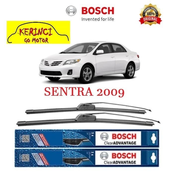 WIPER BOSCH CLEAR ADVANTAGE NISSAN SENTRA 2009 20&quot; &amp; 18&quot; SEPASANG