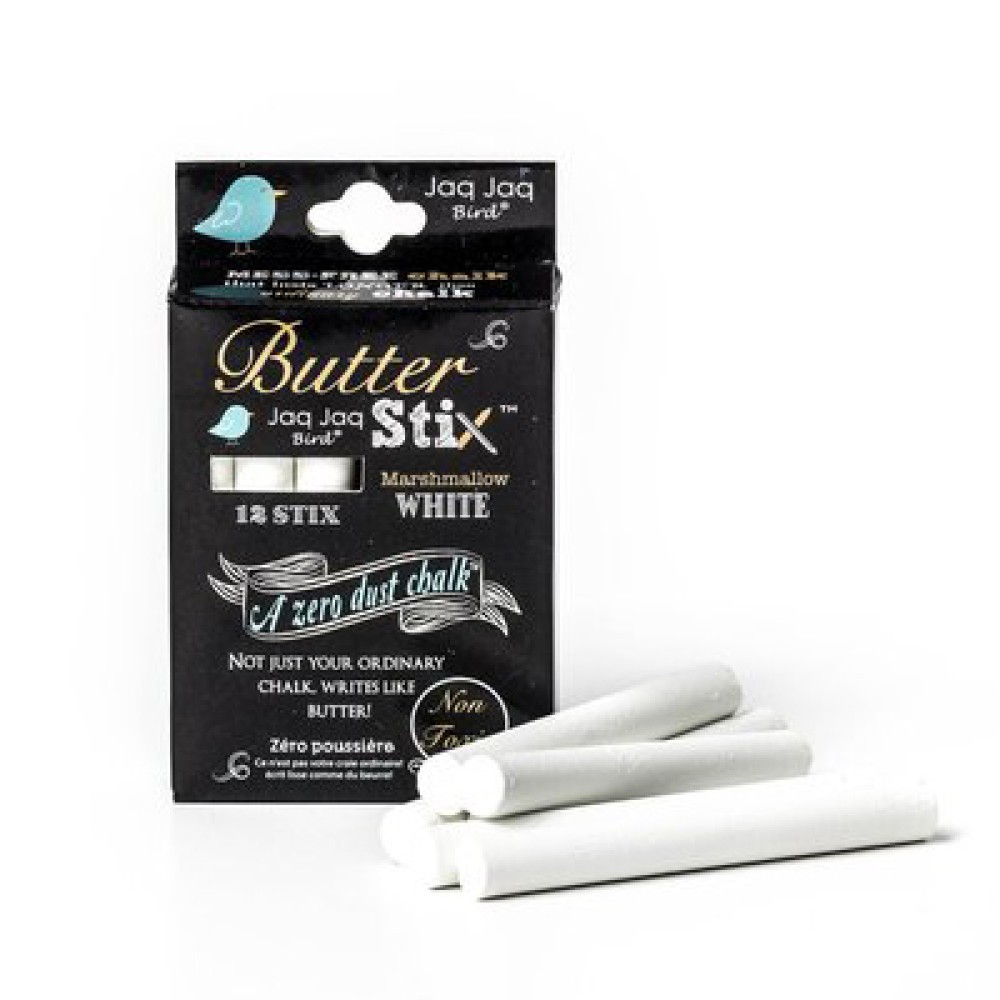 

Jaq Jaq Bird - ALL WHITE ButterStix 12pcs