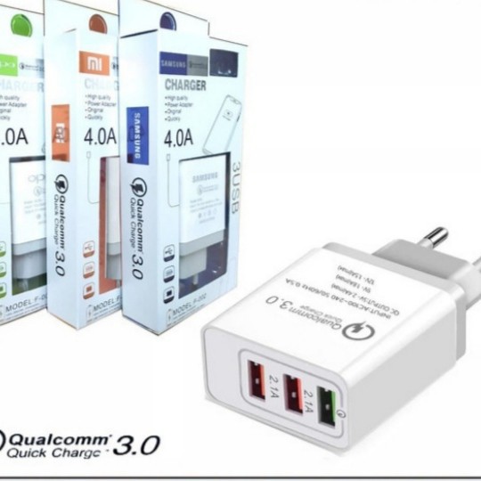 CHARGER CASAN BRANDED 2 USB PORT 3.1A F-002 QUALCOMM 3.0 MICRO USB KWALITAS BAGUS