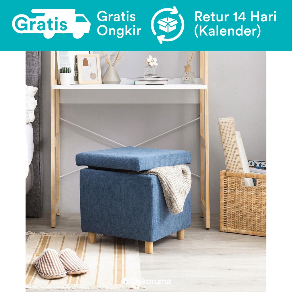 Dekoruma Tate Storage Stool Kursi Sofa Minimalis 