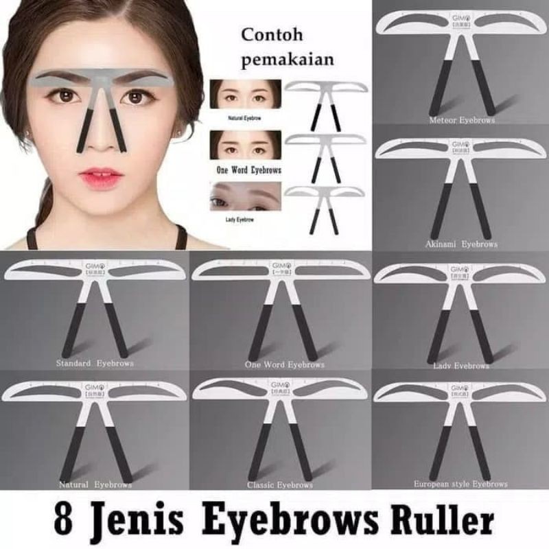 PENGGARIS ALIS CETAKAN ALIS PENGGARIS BESI BENTUK ALIS / EYEBROW RULER ALIS