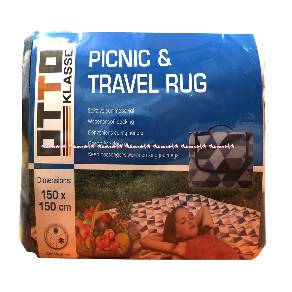 Otto Klasse Picnic &amp; Travel Rug Karpet Tikar Bahan 150x150cm