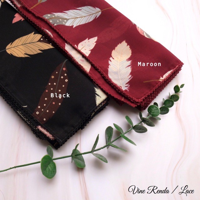 HIJAB MOTIF SEGIEMPAT - CHIFFON VINE