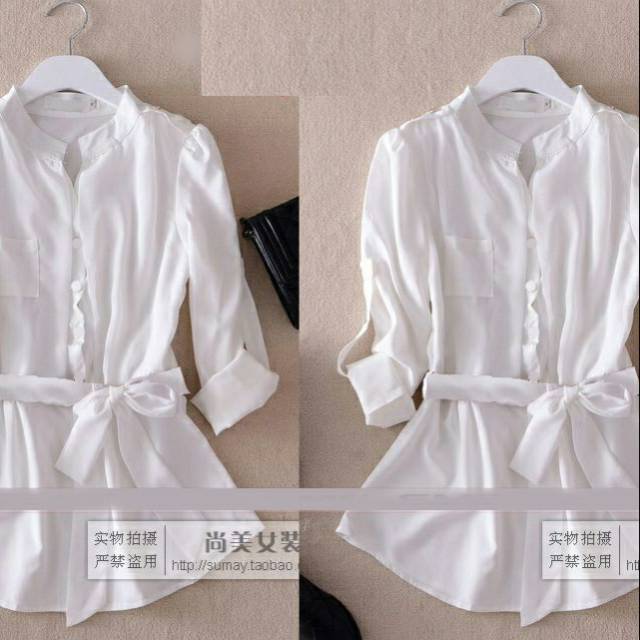 Baju Wanita Atasan Blouse Kemeja kitty peplum/kemeja Polos