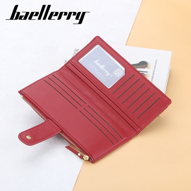 Baellerry Dompet Panjang Kartu Wallet Card Holder Kulit Import BLY45