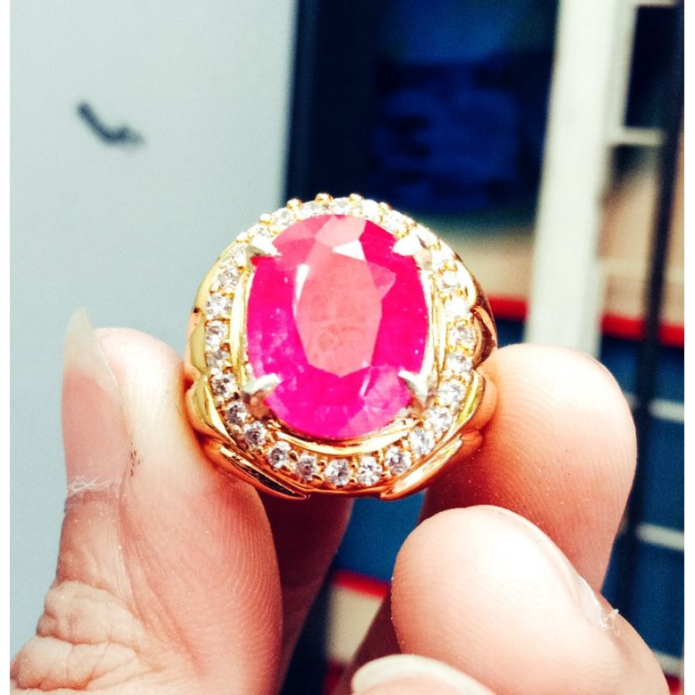 CINCIN BATU PERMATA RUBY CATAM SIAP DI PAKE