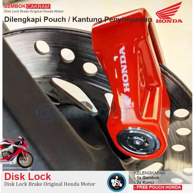 Gembok Cakram Pengaman Parkir Merek Honda-1