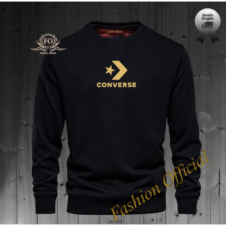 Baju Sweater Distro ConverText Gold Premium Quality Sweater Pria Wanita Distro Terkeren - Sweater Ho