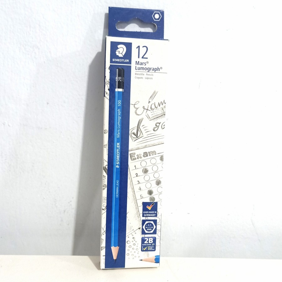 STAEDTLER Pensil 2B (Pak isi 12) Pensil Ujian Graphite Pencils