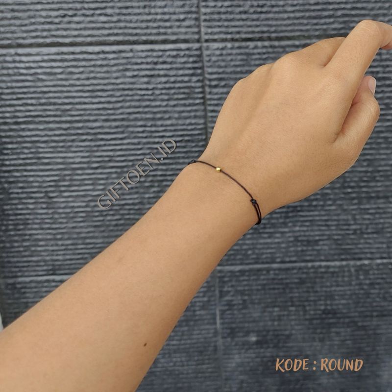 Gelang Hitam Tipis Aesthetic / Tiny Simple Cute / Gelang Pria wanita