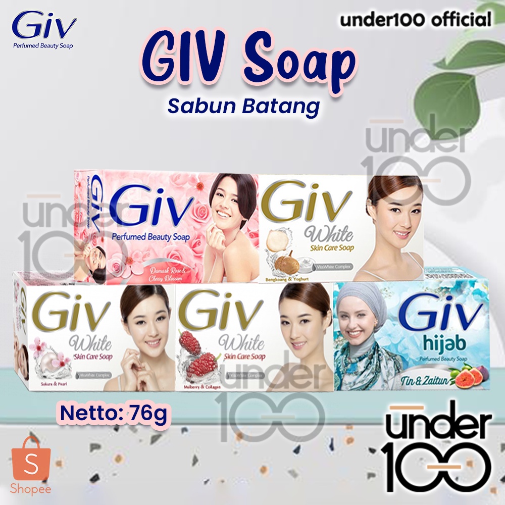 ❤ UNDER100 ❤ GIV White Soap | Skin Care | Perfumed Beauty | Hijab | 76g | Sabun Badan | Body Soap | BPOM