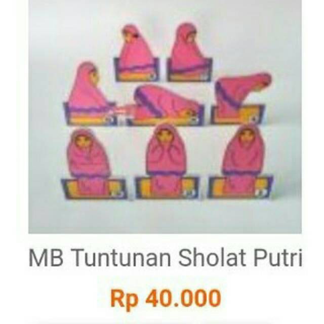 mainan edukasi maket sholat putri