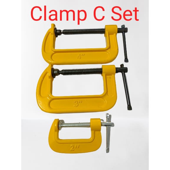 Amtech Klem C Set 3 Pcs / Clamp C Set / Penjepit Catok Kayu 2 3 4Inch - kdk