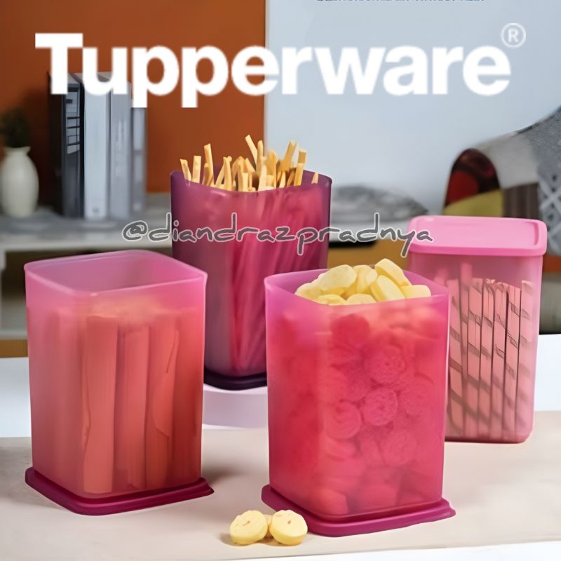 Tall Square Round Tupperware New