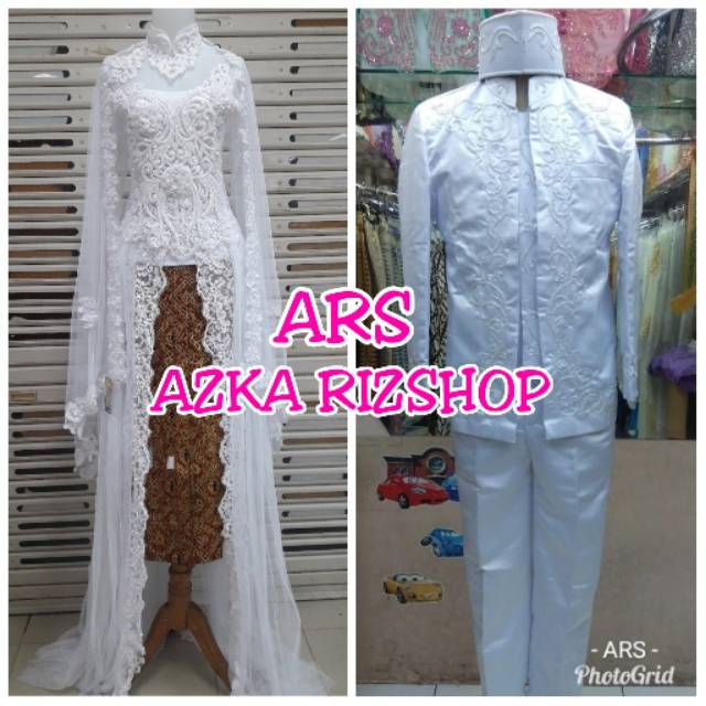 Jual Satu Set Kebaya Gaun Akad Nikah Eksklusif Kebaya Double Akad Nikah