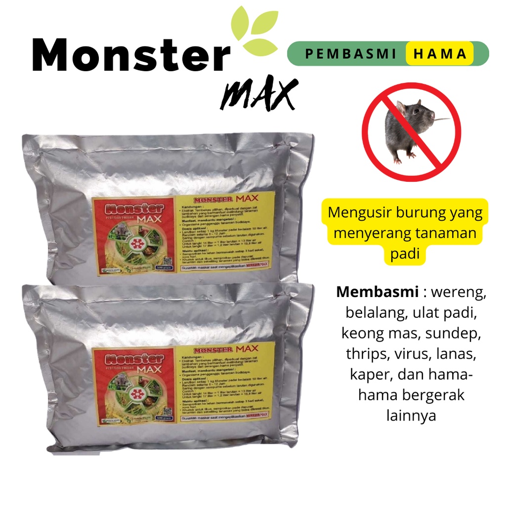 Monster Max Pestisida Alami  Pupuk Hama Tanaman  Pupuk Hama Padi Pupuk Hama
