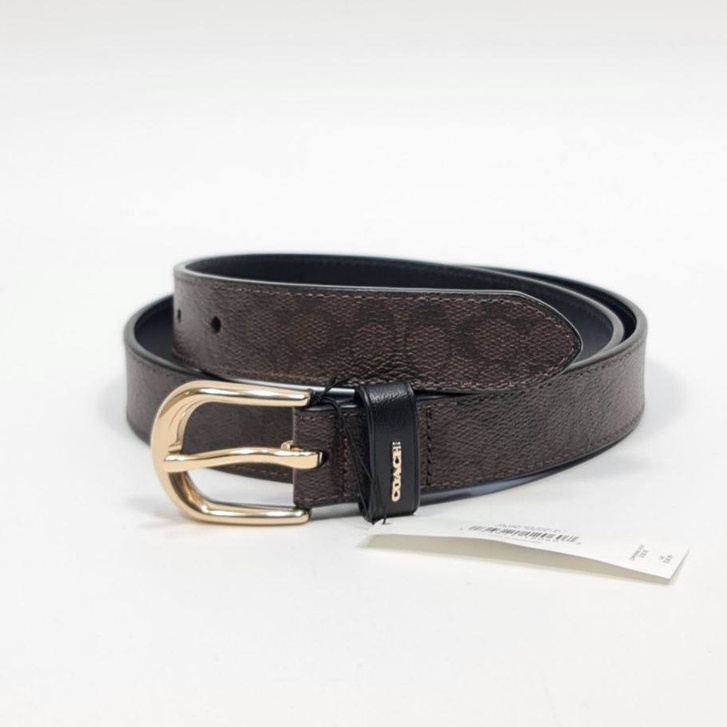 Ikat Pinggang Sabuk Wanita Original Coach Signature Mahogany Belt