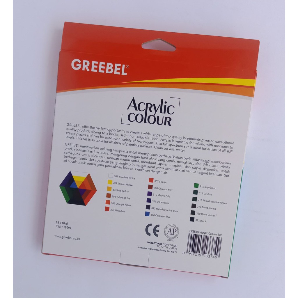 

RB Cat Acrylic Greebel 18 Warna (10 ml)