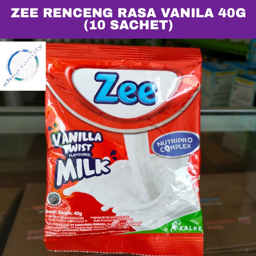 

ZEE RENCENG VANILA 40GR ISI 10 SACHET + 1 SACHET