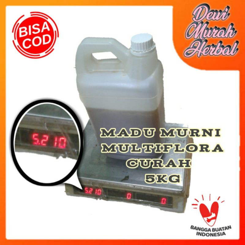 

Madu Curah Multiflora 5 kg Madu Ternak Murni