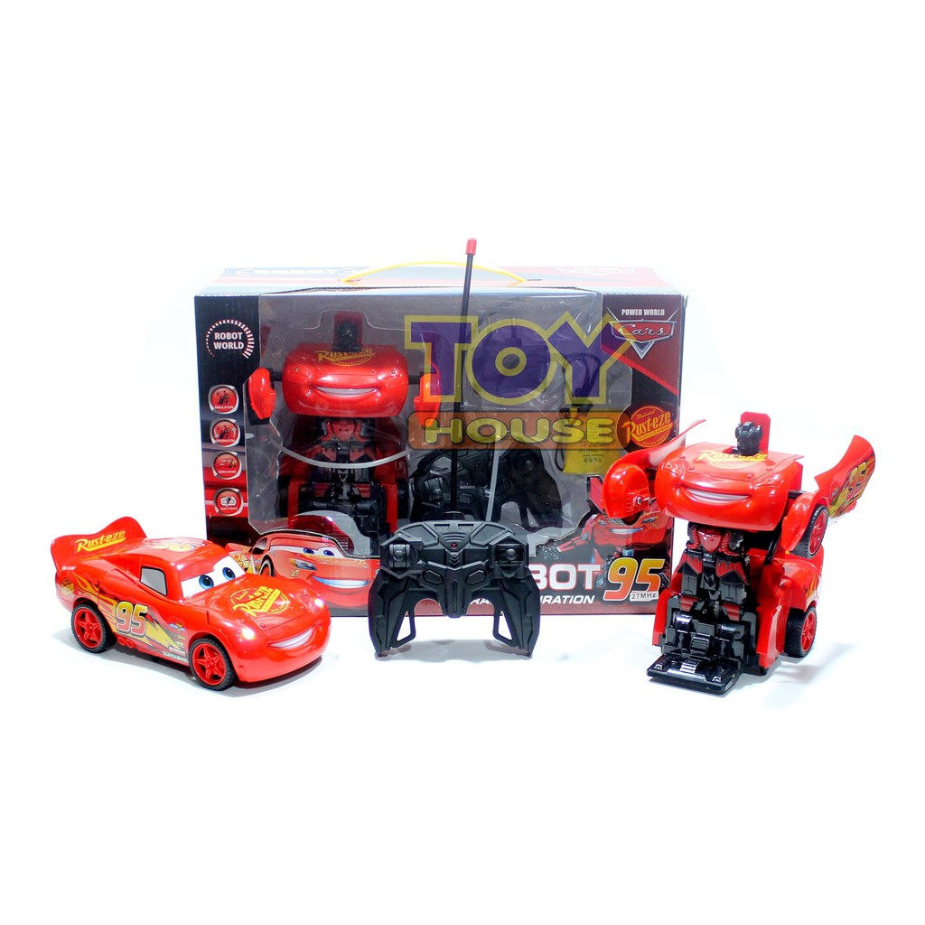 RC Robot Transformer THE CARS MCQUEEN Remote Control Transform Murah mainan anak perempuan laki lak