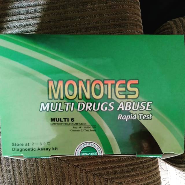 Rapid test monotes multidrugs 6 (AMP / MOP / THC / MET / COC / BZO ) Urine test