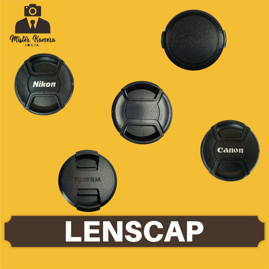 Lenscap Polos Canon Nikon Sony Fujifilm Vintage Lens Cap Tutup Lensa Kamera 37mm 40.5 49 mm 52-77mm