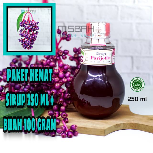 

PAKET HEMAT Sirup Parijoto 250 ml Dan Buah Parijoto 100 gram